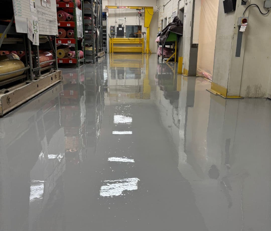 Plant floor warehouse epoxy coating in Union SC