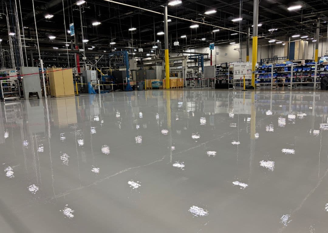 Industrial epoxy flooring installation