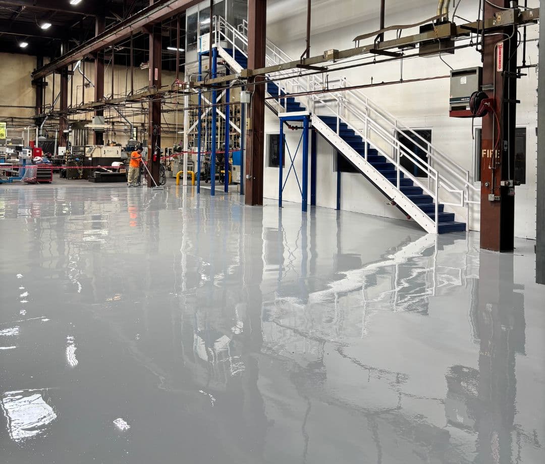 Parking deck coating project by Industrial Safety Coatings