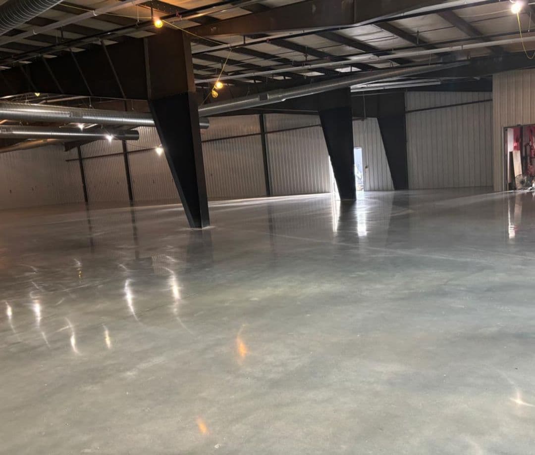 Professional polished concrete flooring installation