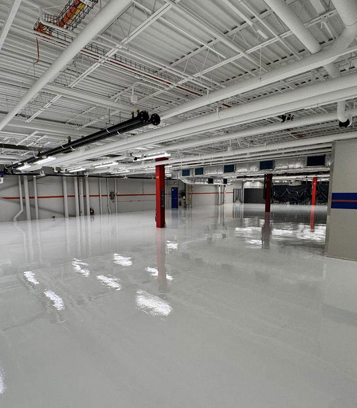 finished industrial epoxy flooring